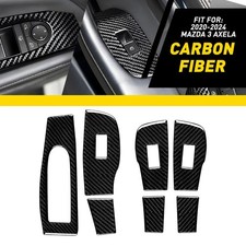 1 Set Carbon Fiber Window Lift Switch Panel Sticker Fits Mazda 3 Axela 2020-2024 1 Set Carbon Fiber Window Lift Switch Panel Sticker Fits Mazda 3 Axela 2020-2024