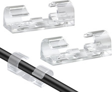50PCS Clips Adhesivos Organizador Cables Pegamento Soporte Cable Transparente