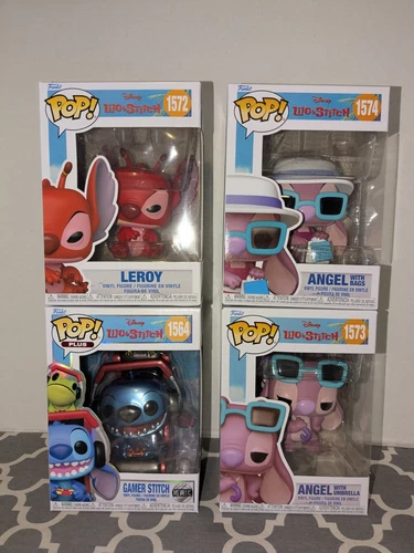 Funko! Pop Disney's Lilo and Stitch w/ Pops Plus Metallic Gamer Stich