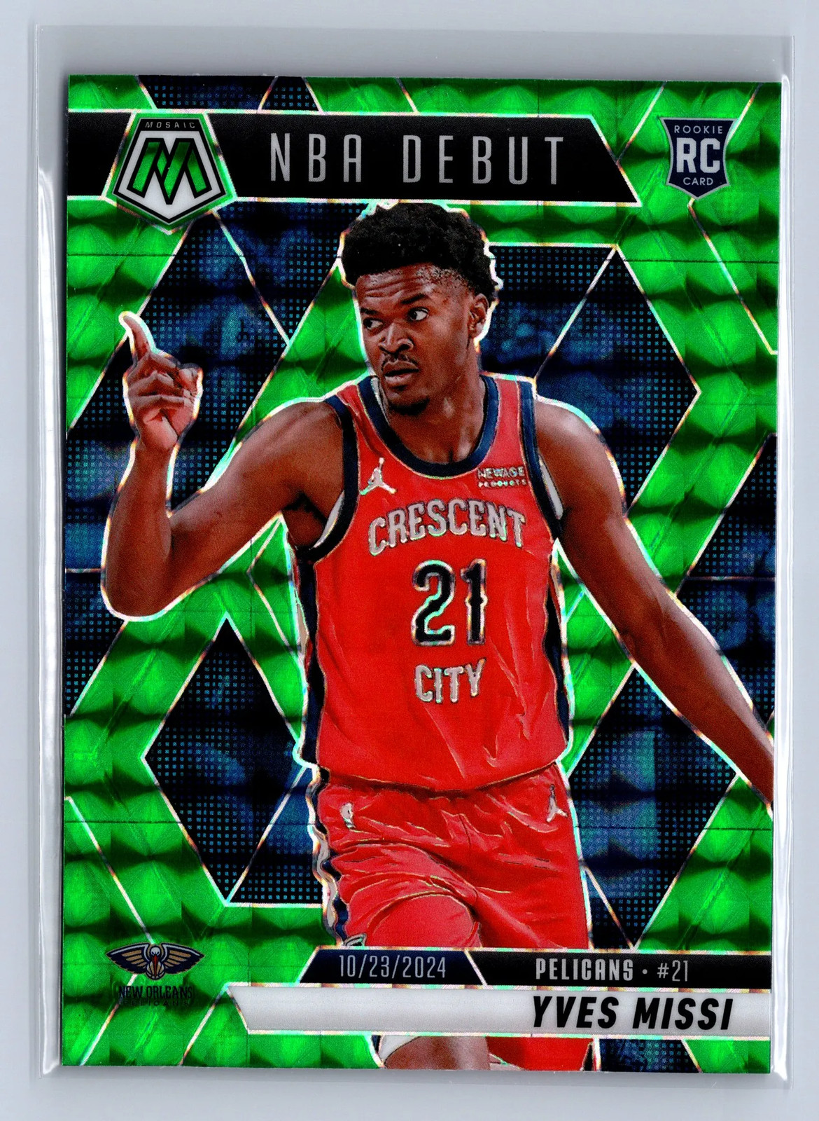 2024 Panini Mosaic Yves Missi Green #255