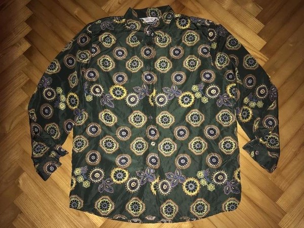Women Eileen Fisher Shirt Green Silk 42 / XL / 50