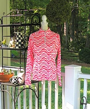 Lady Hagen pickleball golf tennis UPF cool Large 1/4 zip long sleeve top shirt r