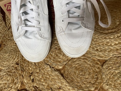Men’s Vans Trainers - White - Size 7 - SK8-HI Canvas - Picture 13 of 14