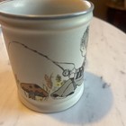 DENBY ENGLAND DREAM WEAVER CHILD'S MUG 10 OZ BLUE TRIM BOY FLOWERS MUSHROOMS — photo 2