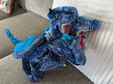 Folkmanis Puppet 3 Headed Hydra Dragon Plush Hand Puppet 12" Movable Hydra Heads