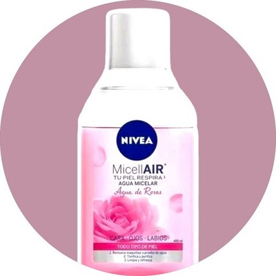 NIVEA MICELLAR AGUA DE ROSAS/ROSE WATER MICELLAR WATER/REMOVES WATERPROOF MAKEUP