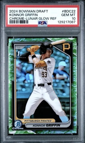 2024 Bowman Draft Konnor Griffin #BDC-22 Chrome-Lunar Glow Refr. (1st) PSA 10