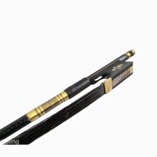 1pcs Viola part Strong plaid black Carbon fiber Viola Bow 4/4,black hair