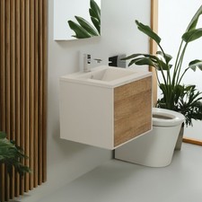 Badmöbel Set Waschbecken 60cm Badezimmer Waschtisch  Bad Möbel Linz holzoptik