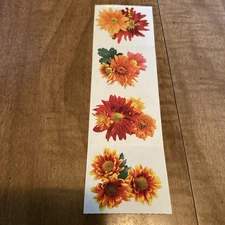 Mrs Grossman CHRYSANTHEMUM - 1 Strip of Chrysanthemum Flowers Stickers