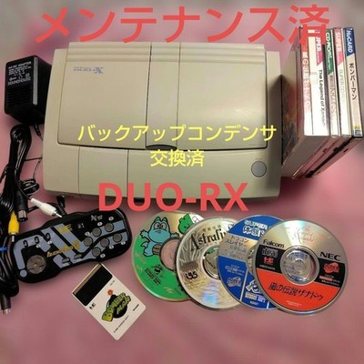 NEC PC Engine Duo-RX Console Serviced Tested + 5 HuCARD Games Japan