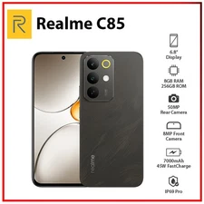 Realme C85 4G 8GB+256GB BLACK Global Dual SIM Unlocked Android Cell Phone