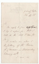 Austen Henry Layard Signed Letter 1856 / Autographed Archaeologist at Nineveh