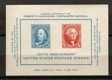 Timbre / STAMP  ETATS UNIS  1947  Bloc Feuillet  Y&T  N° 8  NEUF * (MLH)
