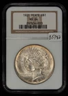 1921 $1 Silver Peace Dollar - Frosty PQ High Relief Key Date - NGC MS 64 - B5782