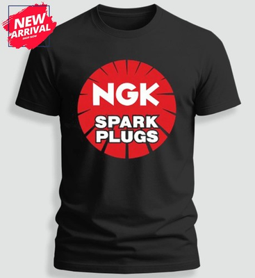 #ad NGK Spark Plugs Automotive Logo Heavy Cotton New T Shirt USA Size $19.99