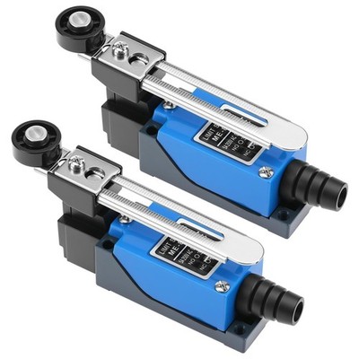 QWORK ME-8108 Adjustable Roller Lever Arm Momentary Limit Switch, 2 Pcs... 