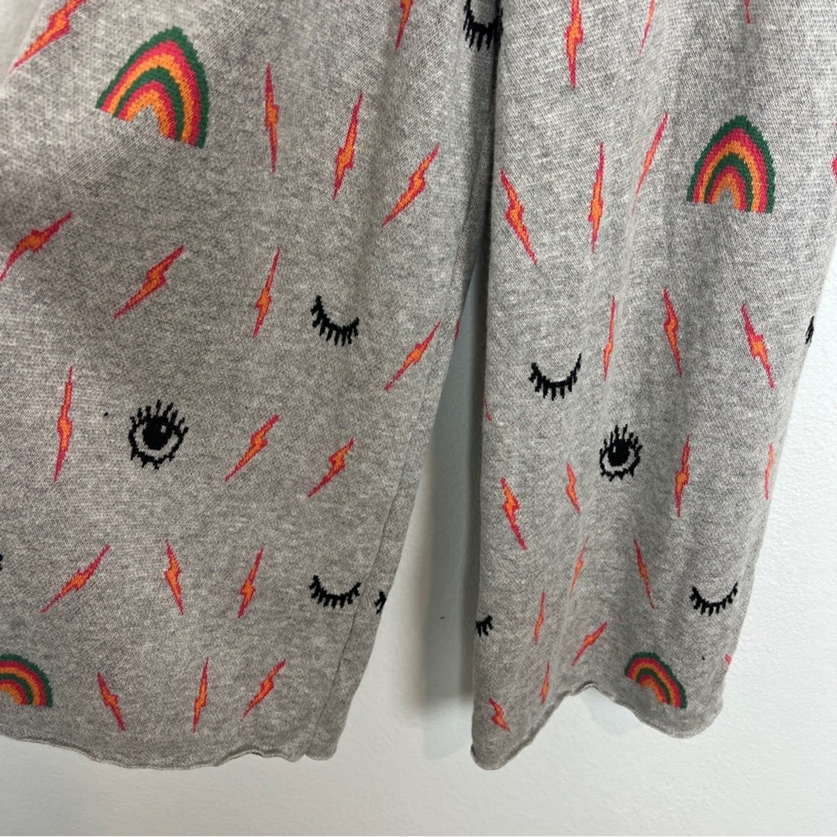 St Geraldine Gray Jumpsuit Lightning Bolt Rainbow Kidcore XS View 5