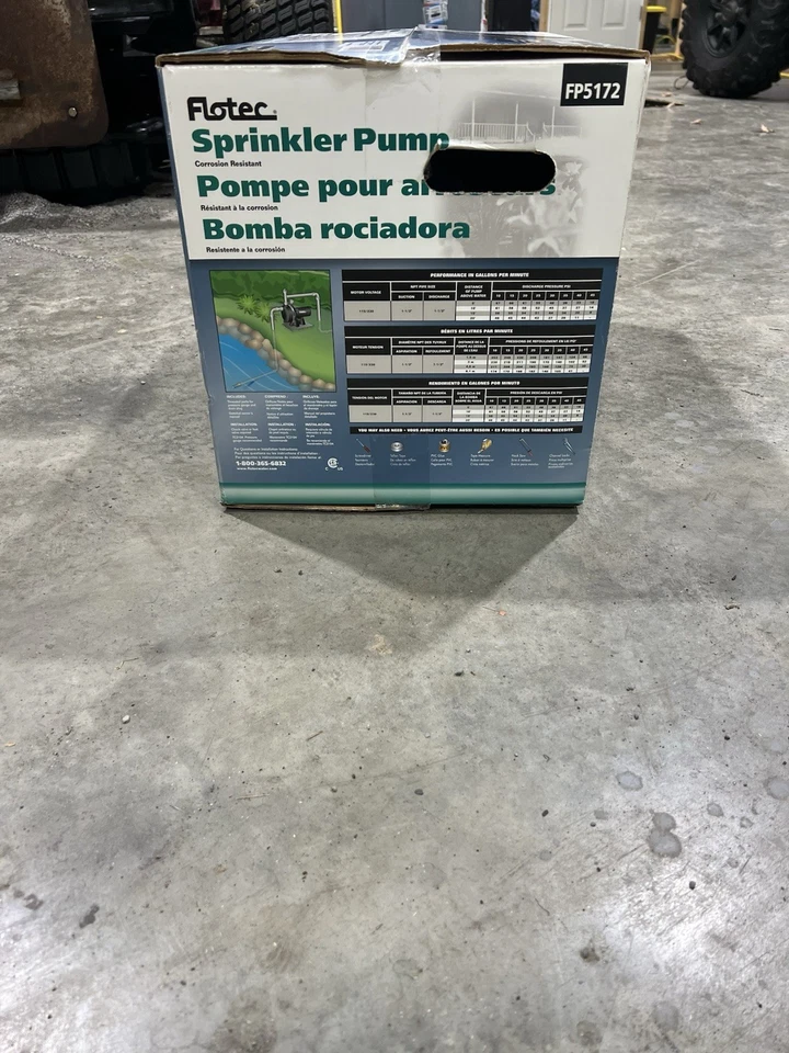 Bomba rociadora FLOTEC FP5172 - 1,5 HP hierro fundido nueva caja de entrada nunca abierta. Foto 3 de 4