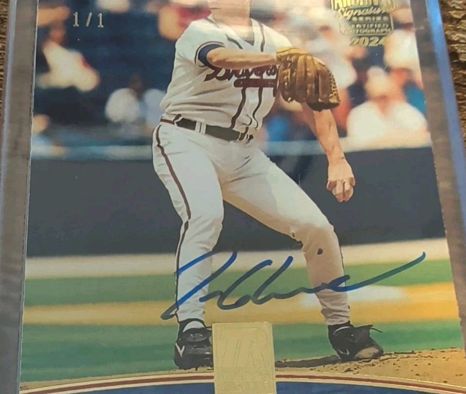 Tom Glavine 1/1 2024 Topps Archives Signature Series Auto 2001 Reserve On Card - Image 3 of 4