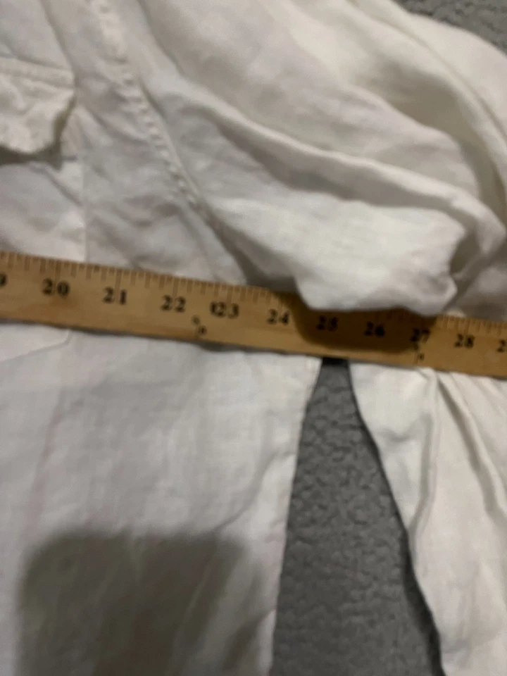 Lucky Brand Western Pearl Snap Linen Shirt Men's Size XL Long Sleeve White - Image 3 of 4