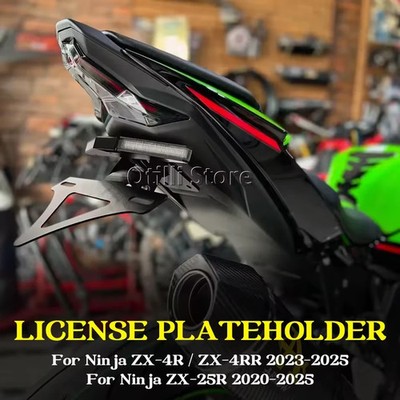Motorcycle License Plate Holder Rear Tail Tidy LED For Kawasaki