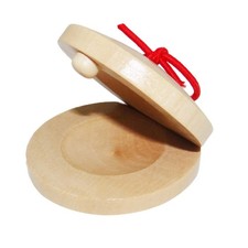 2pcs Spanish Flamenco Castanets Wooden Percussion Musical Instrument Rhythm