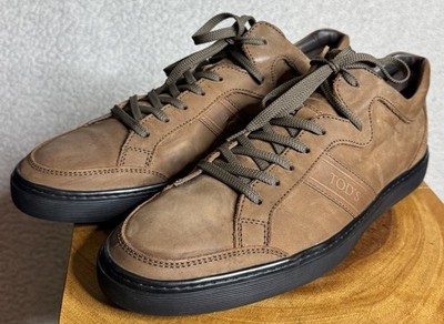 Tod's mens shoes brown Nubuck lace up US 9.5