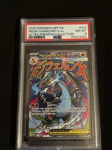 New Listing2025 POKEMON MEP PROMO ULTRA-PREMIUM COLLECTION #023 MEGA CHARIZARD X EX PSA 8