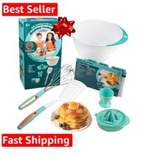 Breakfast Cooking Set- 6 Pc Holiday Kit w Real Cooking Tools for Kids Recip...