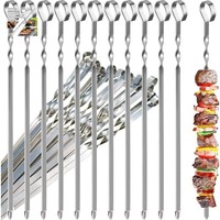 GrillspießE Edelstahl 12 StüCk 39Cm SchaschlikspießE GrillzubehöR