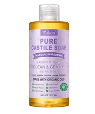 Relaxing Lavender Castile Soap - 8oz Organic Multi-Purpose Liquid Cleanser