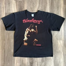 Vintage Bloodsport Jean Claude Van Damme Movie Promo T-Shirt Size XL Black RARE