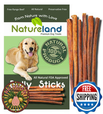 Natureland 6" Bully Sticks Standard Thickness - All-Natural, Free-Range, Grass-F