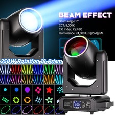250W LED Moving Head Light Rotation 18Prism Beam Stage Disco DMX Spot Lighting