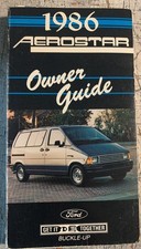1986 Ford Aerostar Owner Guide Manual