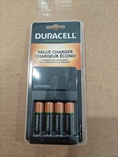 Duracell Rechargeable Value Charger w/ 4 AA NiMH Batteries New Sealed