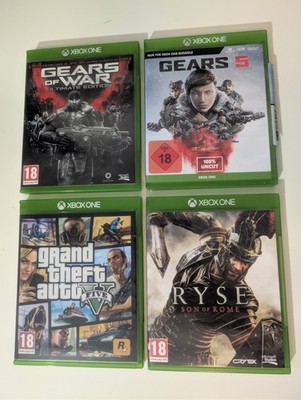 Xbox One Spiele Bundle (4x)   GTA V, Gears, Ryse   USK 18