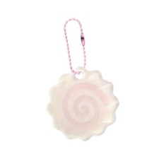 Fish Plate Circle Keychain Cute Car Key Holder Handmade Pink Keyring for Wallet