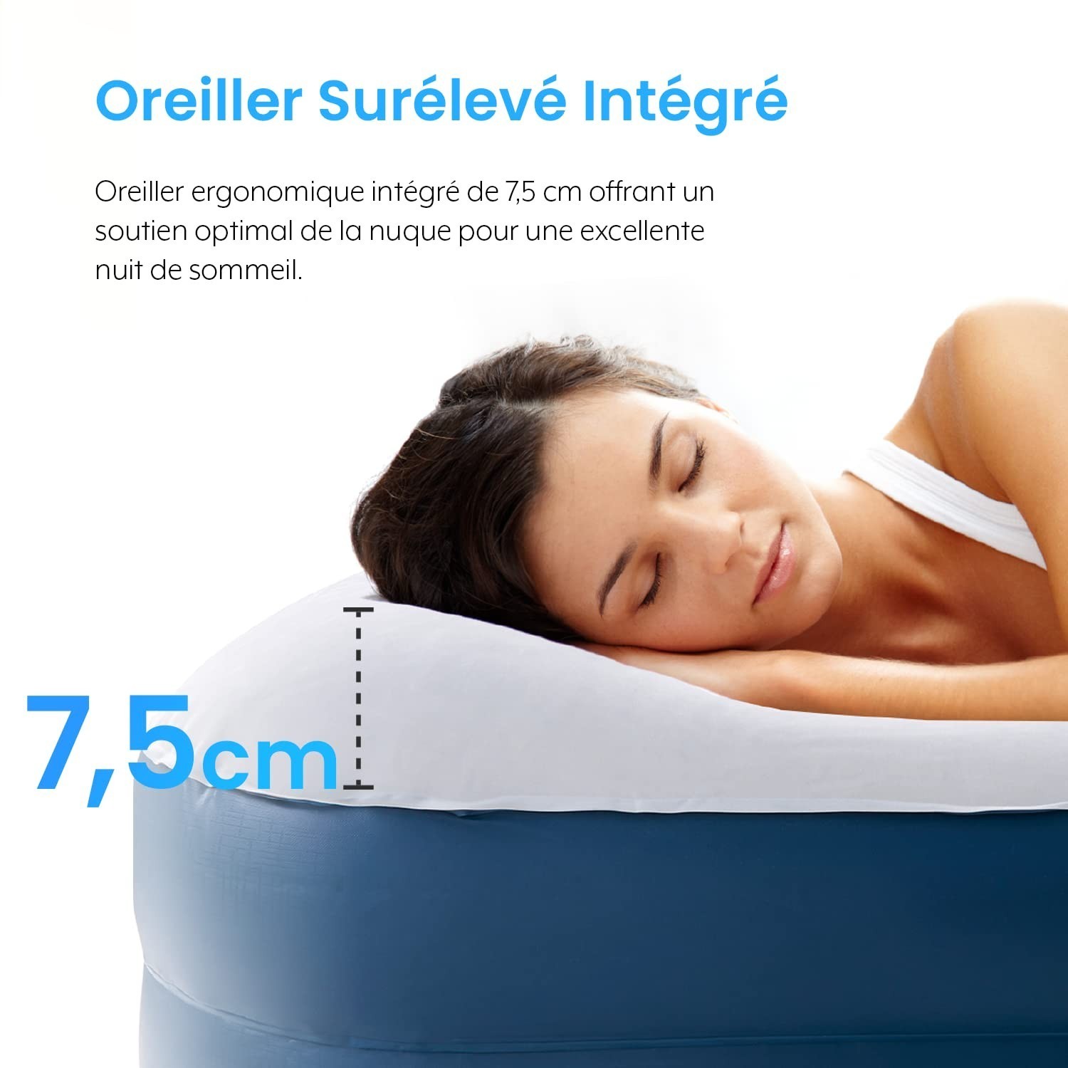 matelas gonflable doublepremium – vue détaillée