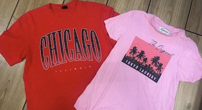 2 Shirts FSBN Herren T-Shirt Größe S Rot Und Rosa