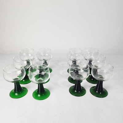 Luminarc Likörgläser Weingläser Römer grün Glas Set Stielgläser 12 Stück