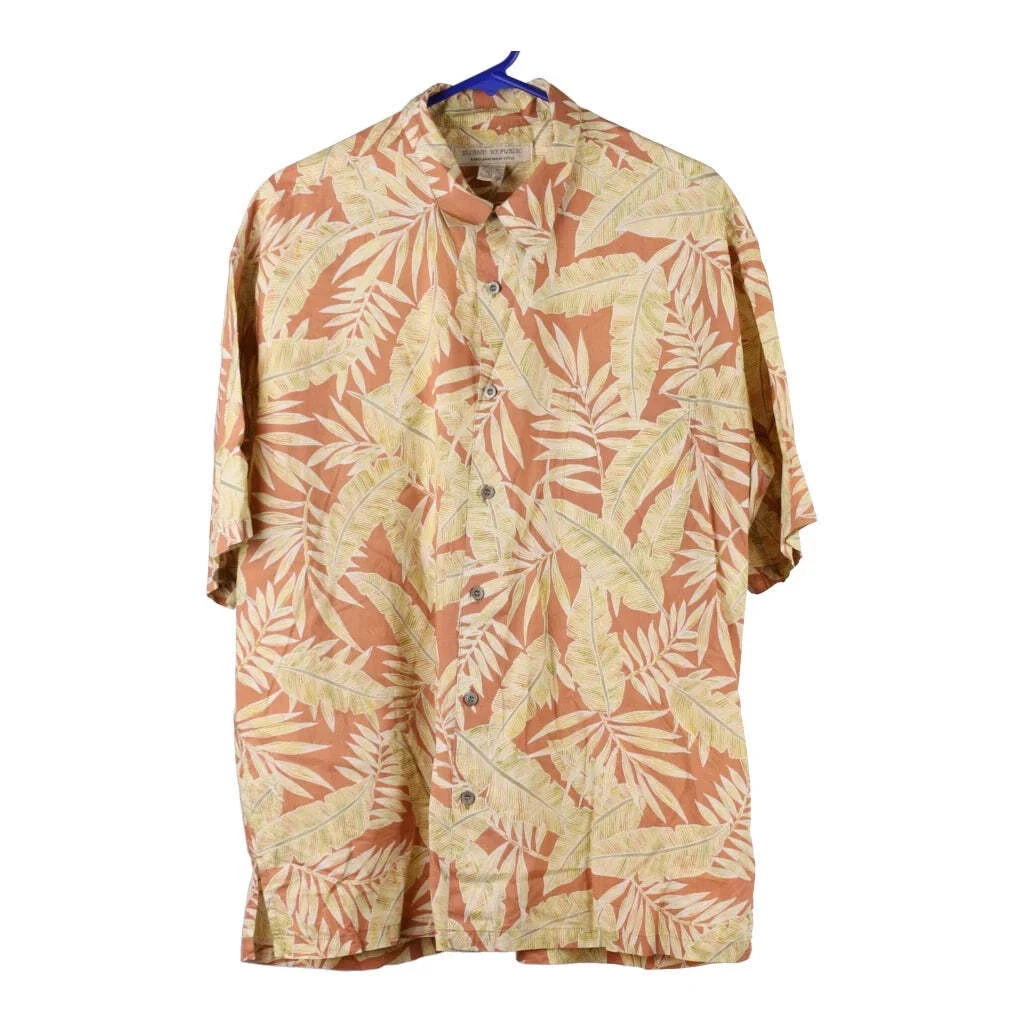 Island Republic Floral Hawaiian Shirt - XL Beige Viscose Blend