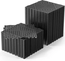 Interlocking Drainage Mat, 12''x12'' Drainage Tiles for Kitchen, Pool 2 Colors