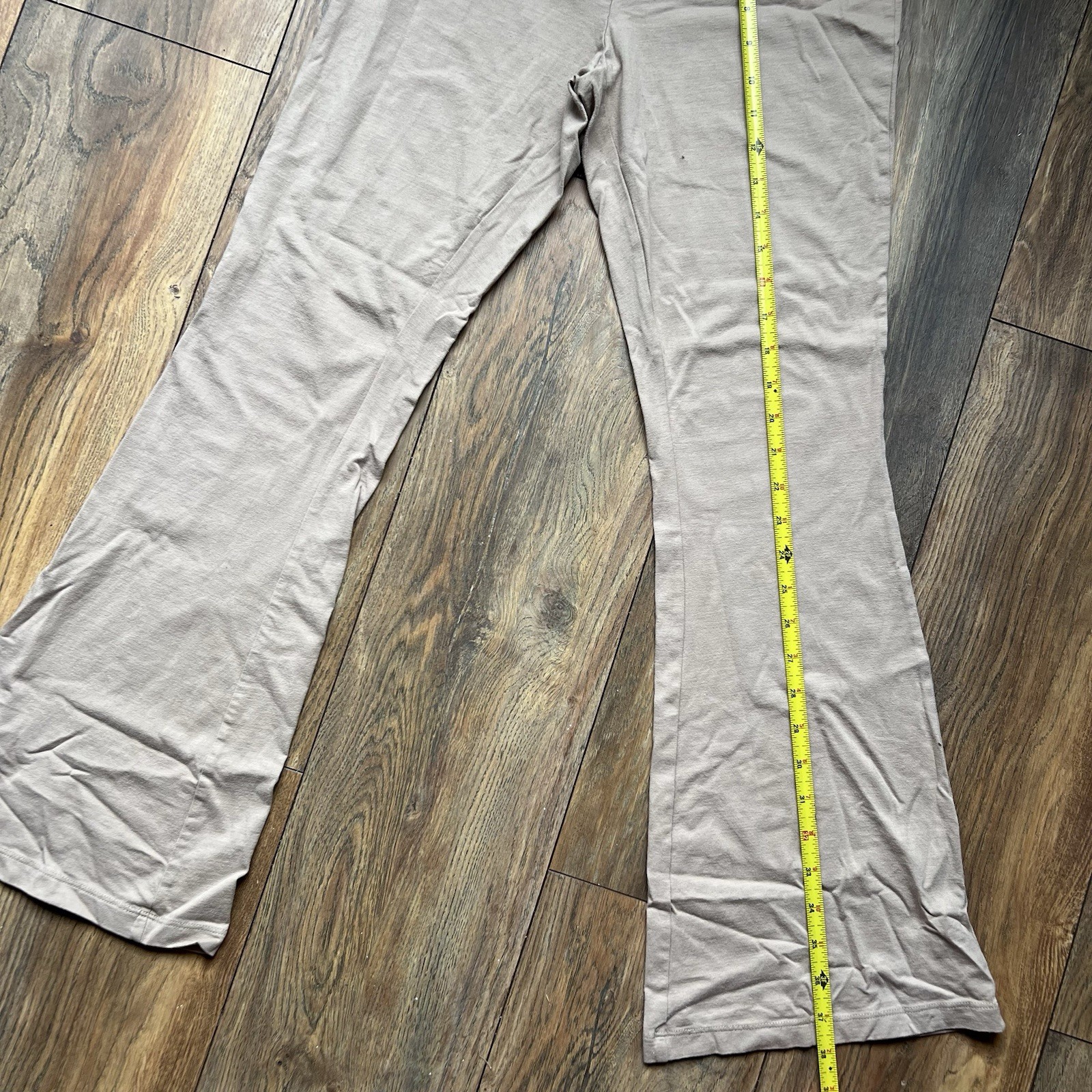 H&M Women’s Y2K M Beige Pull on Stretch Bootcut Flare Dress Work Yoga Pants thumbnail 3