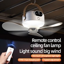 Portable ceiling fan , LED Lamp Fan, Fan Mini USB, Rechargeable Lamp Fan US