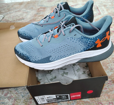 Under Armour HOVR Turbulence 2 Men's Running Shoes Blue Orange Breathable Mesh