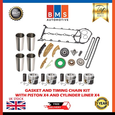 LR JAGUAR XF XE 2.0 D 204DTD PISTON WITH LINER AND OTHER ENGINE REBUILD KIT NEW