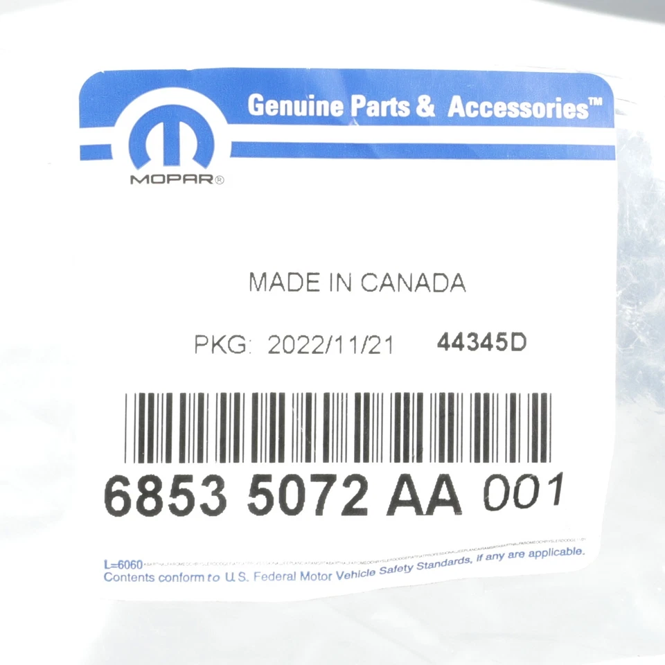 Jeep Wrangler 2023 bloque de motor cable calefactor fabricante original nuevo Mopar 68535072Aa Foto 3 de 3