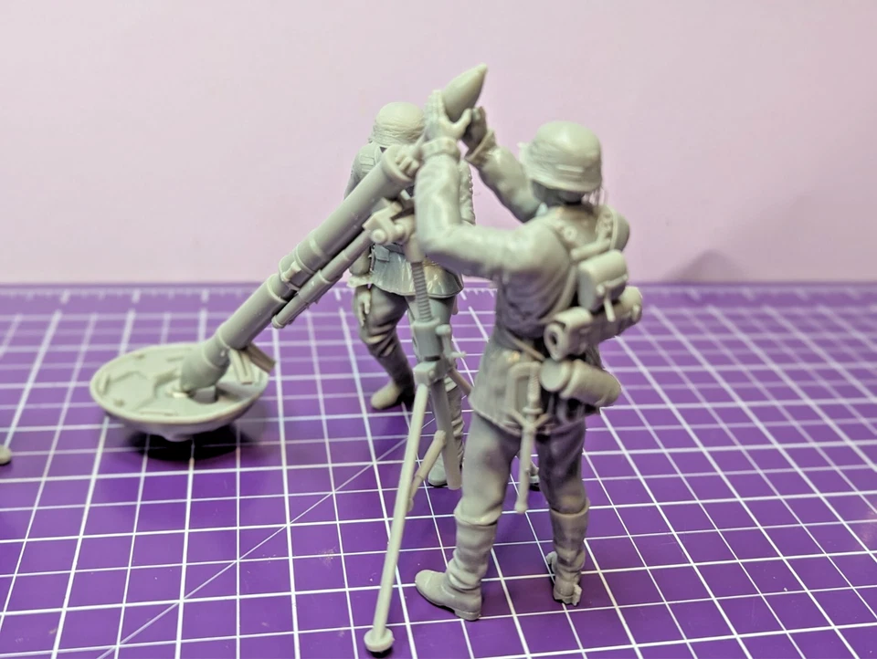 Deutsche Wehrmacht Granatwerfer 42 und Bedienmannschaft Set 1/16 - Bild 3 von 4